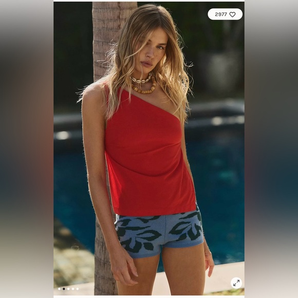 Free People  Kaia Swit Shorts Knit Shorts - Blue and Green NWT cute - Picture 3 of 4